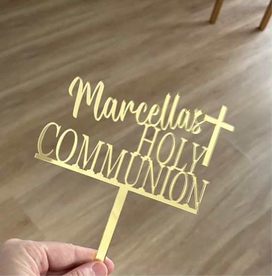 Two - Five Words | Single Layered | Acrylic Cake Topper