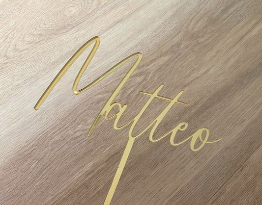 One Word | Single Layered | Acrylic Cake Topper