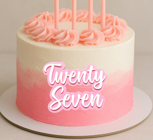 Personalised Acrylic Cake Fropper | Double Layered Design