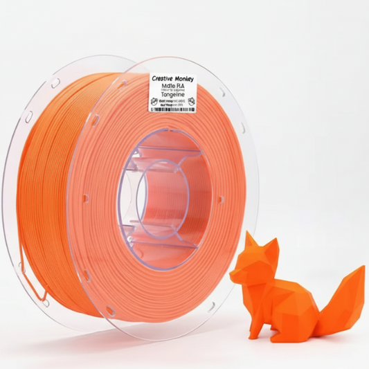 Matte PLA Tangerine with CMPLAMTangerine logo