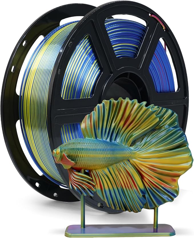 Clearance Stock - Tri-Colour Silk PLA - Red/Yellow/Blue