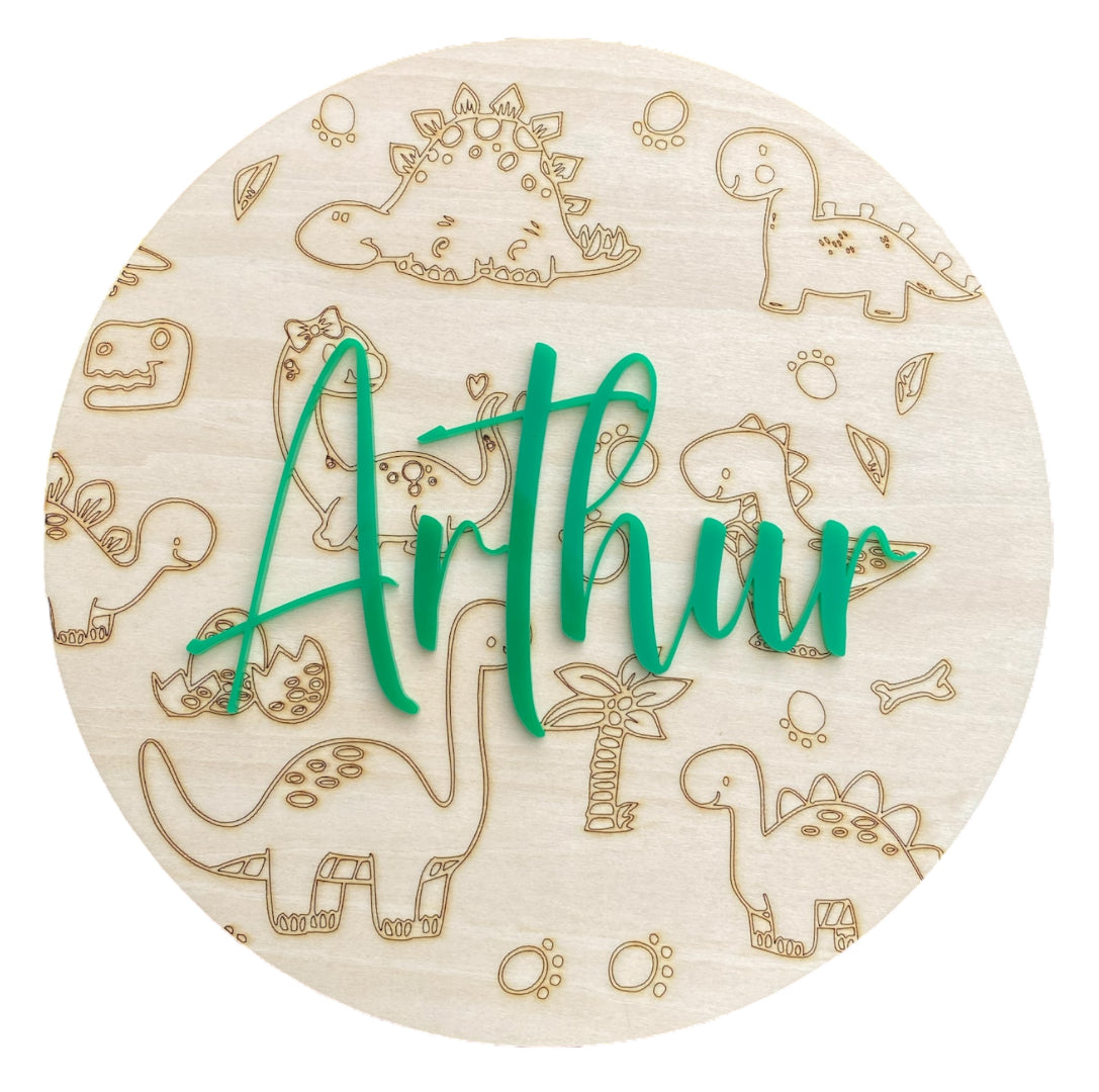 Wooden with Acrylic Name Plaque
