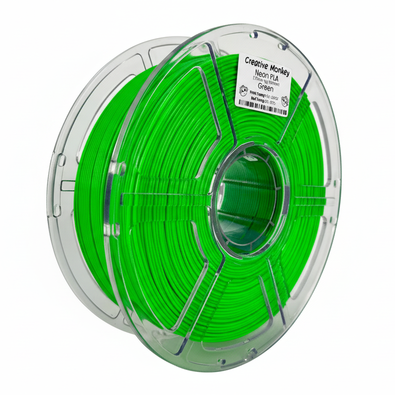 Neon Green PLA with Updated Label - White Background