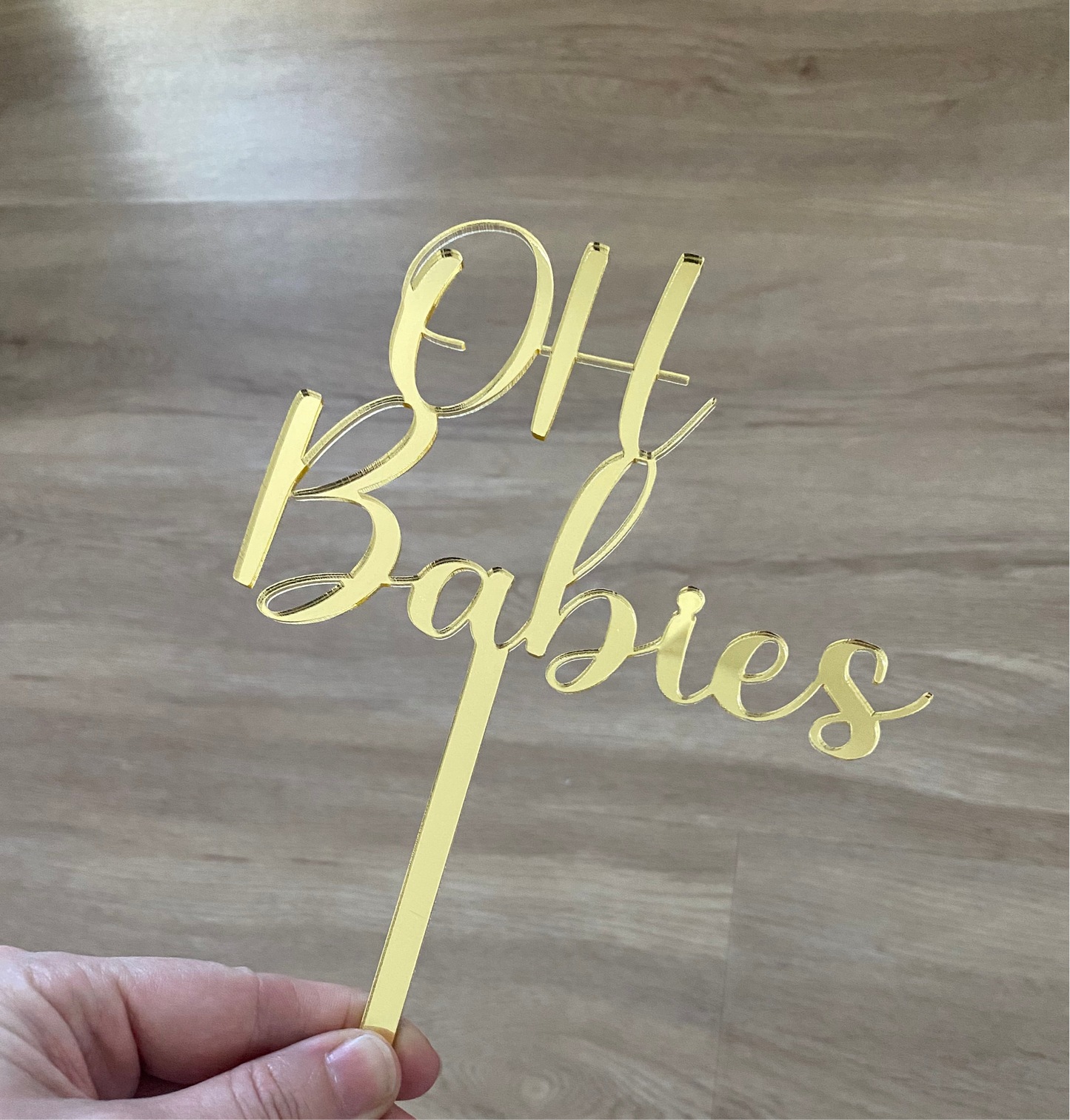 Two - Five Words | Single Layered | Acrylic Cake Topper