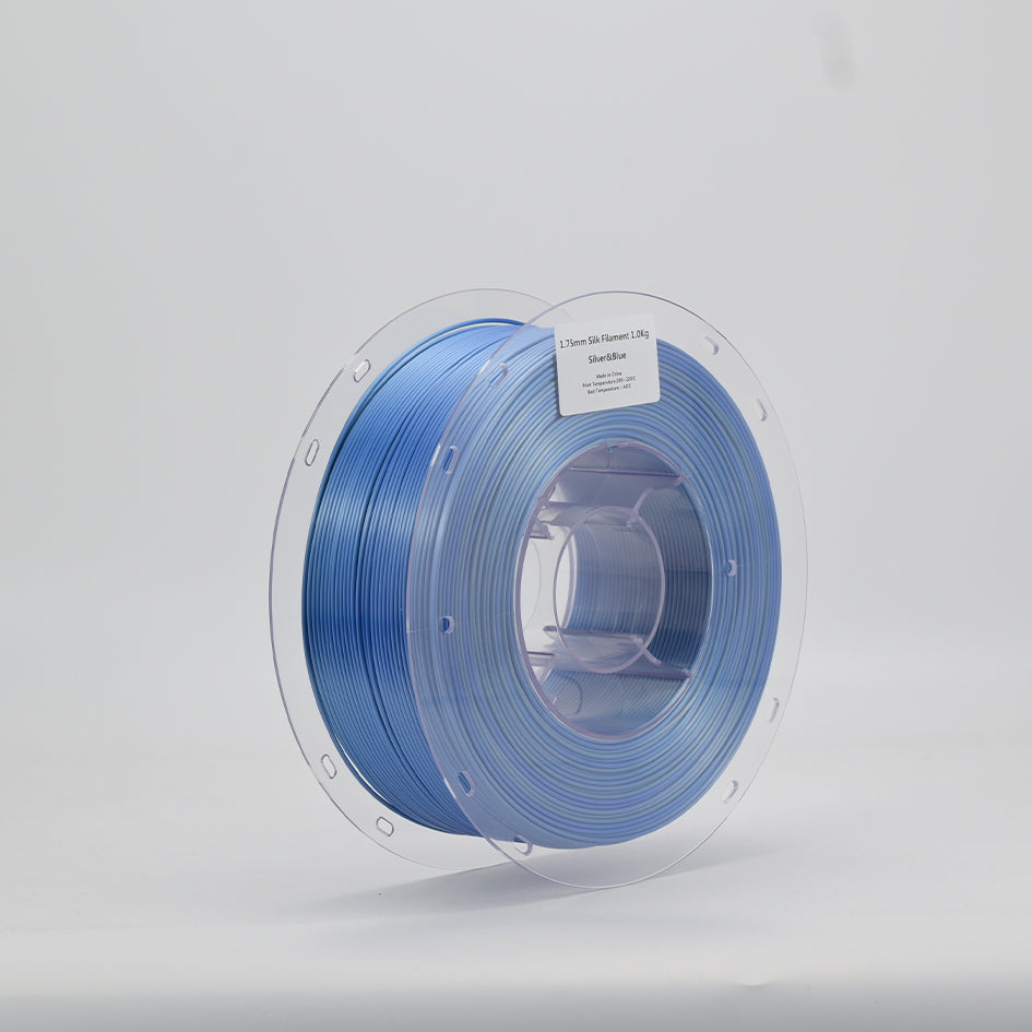 Dual Colour Silk PLA - Blue & Silver