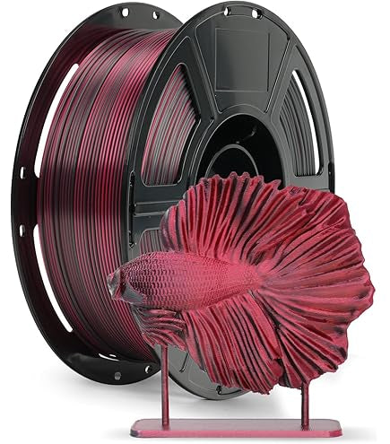Dual Colour Silk PLA - Black & Red