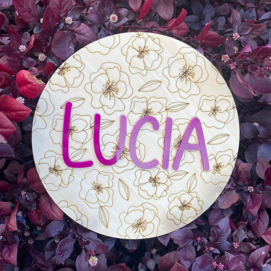 Wooden with Acrylic Name Plaque