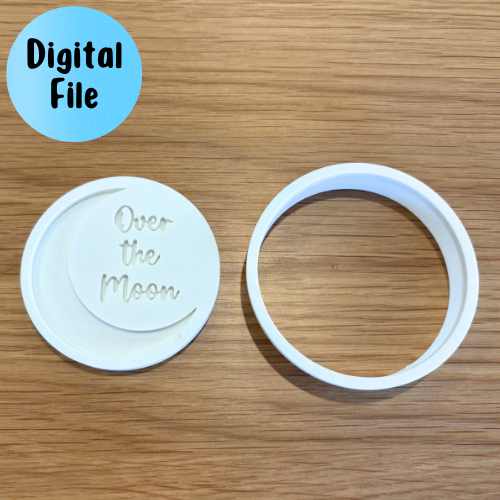 Over The Moon - Cookie Stamp & Cutter