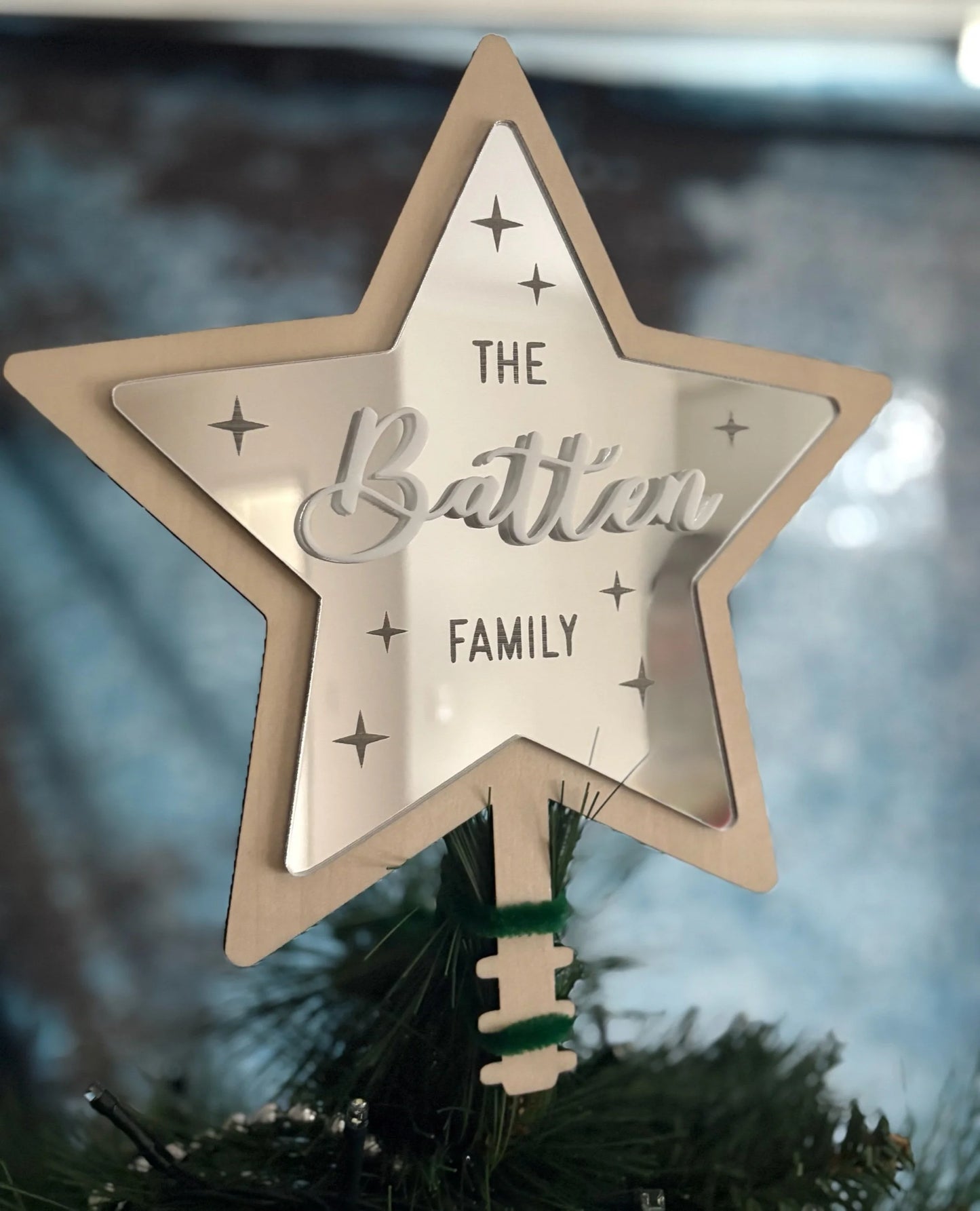 Personalised christmas tree Ornament star