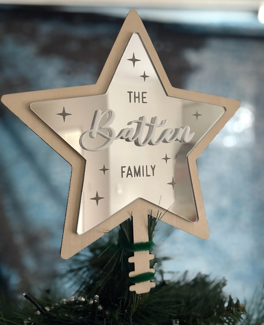 Personalised christmas tree Ornament star