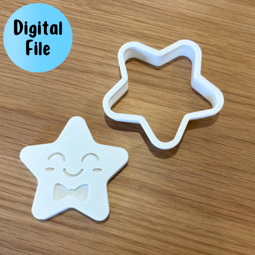 Star with Bowtie - Cookie Stamp & Cutter