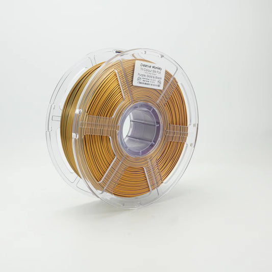 Tri-Colour Silk PLA -  Purple, Gold & Black