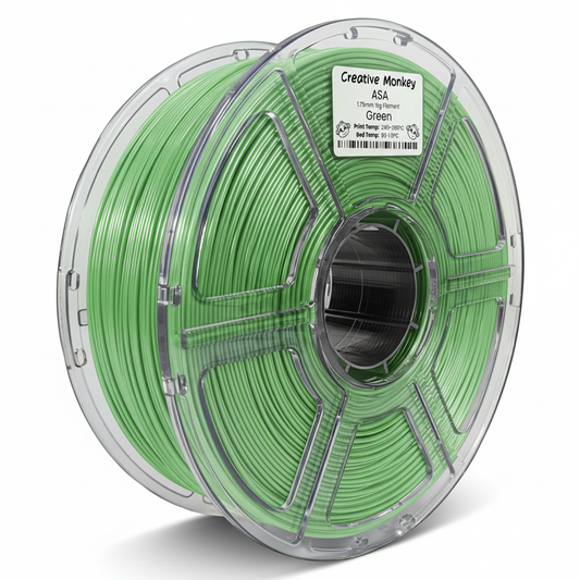 ASA Green - CMASAGreen Label, #81e5a5 Filament, White Background, Natural Shadow