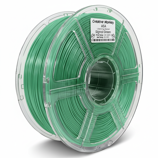 ASA Signal Green - CMASASignalGreen Label, #76dc9b Filament, White Background, Natural Shadow
