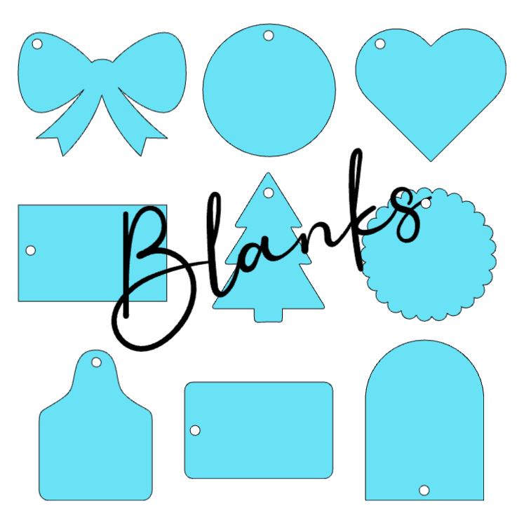 Gift Tag Shape Acrylic Blanks