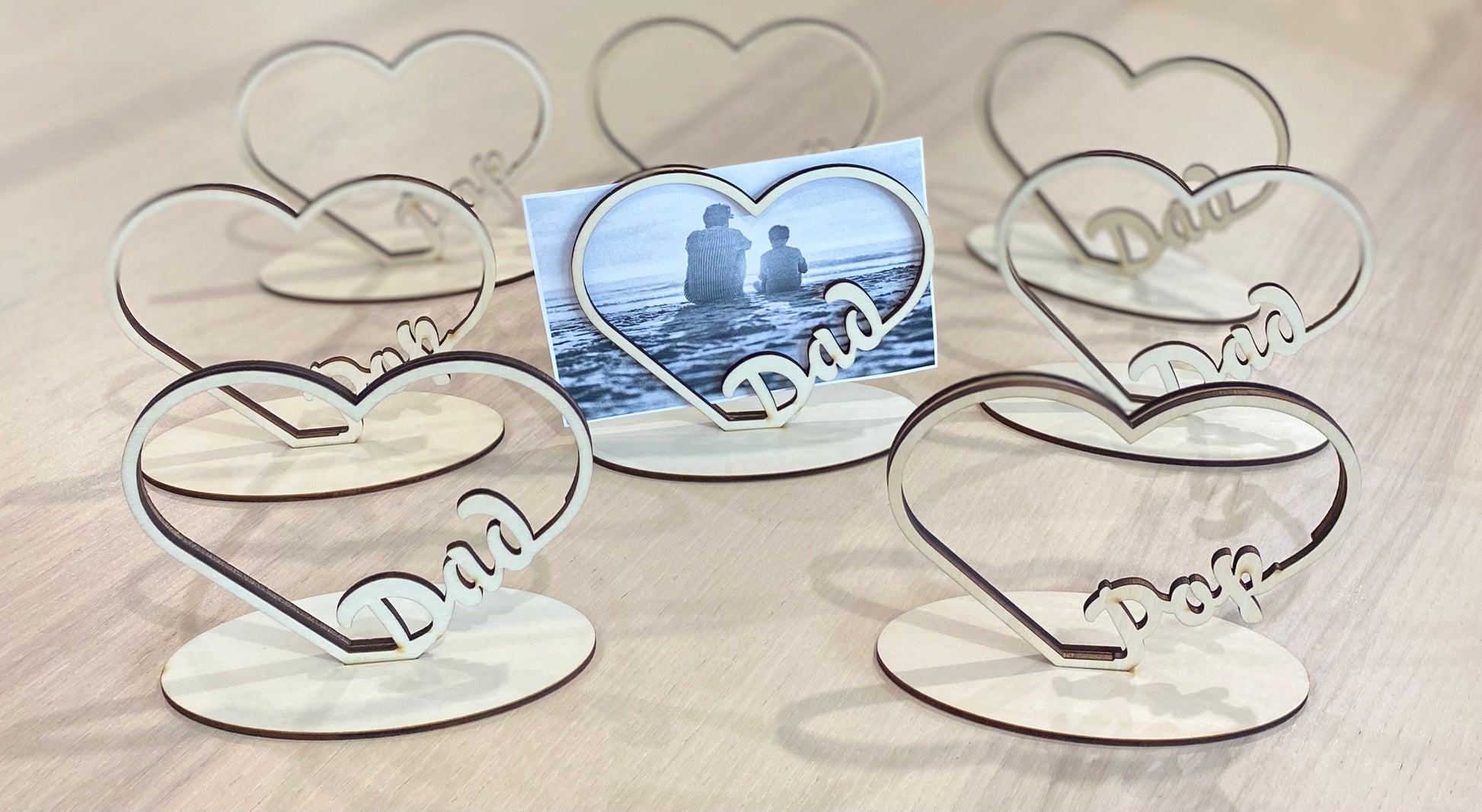 dad and pop heart photo frame2