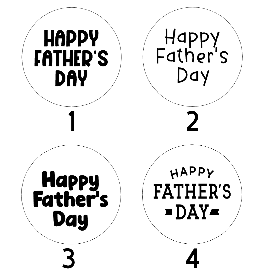 Happy Father's Day Cookie Stamp & Cutter | Multiple Font Styles
