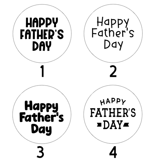 Happy Father's Day Cookie Stamp & Cutter | Multiple Font Styles
