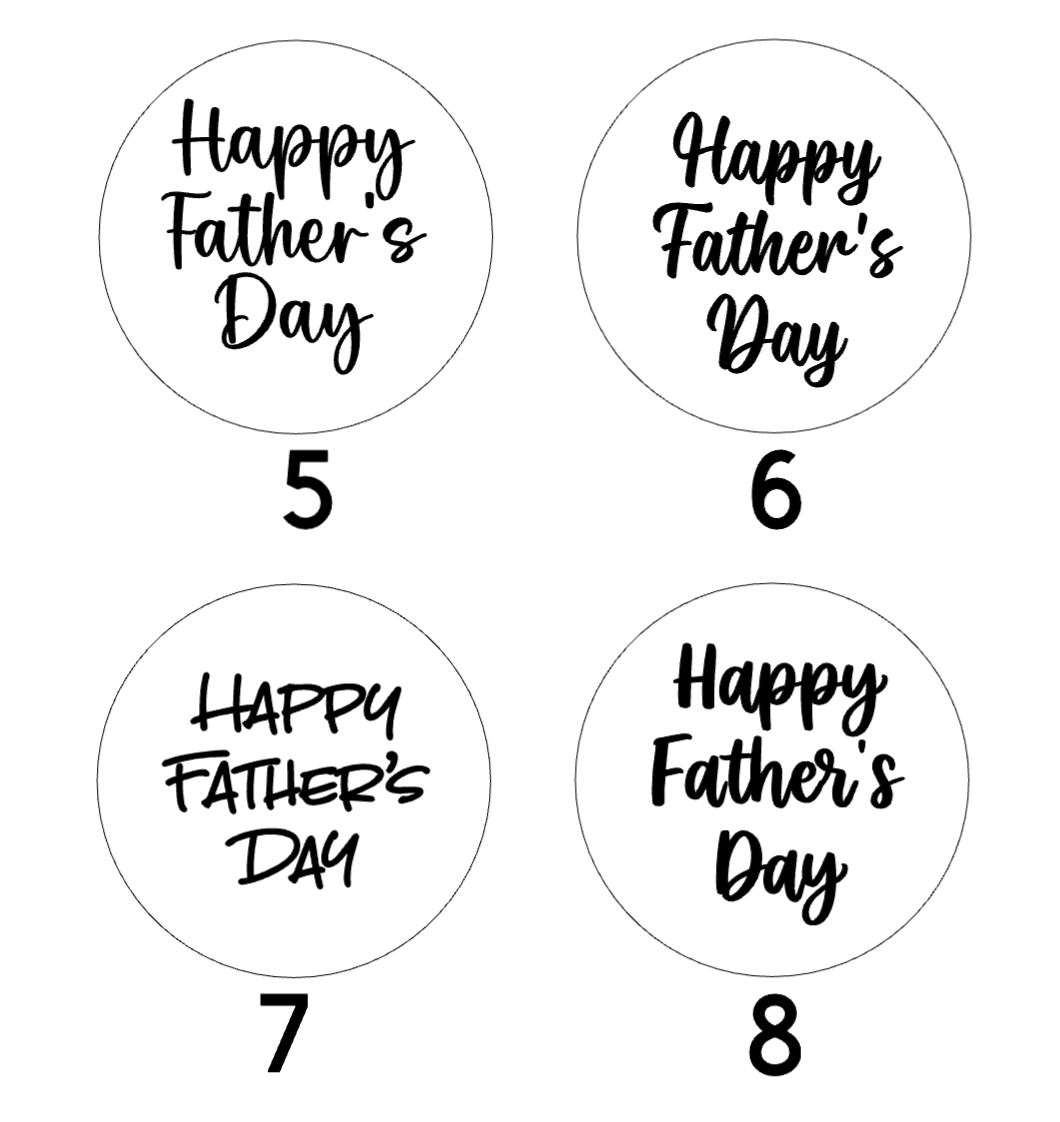 Happy Father's Day Cookie Stamp & Cutter | Multiple Font Styles