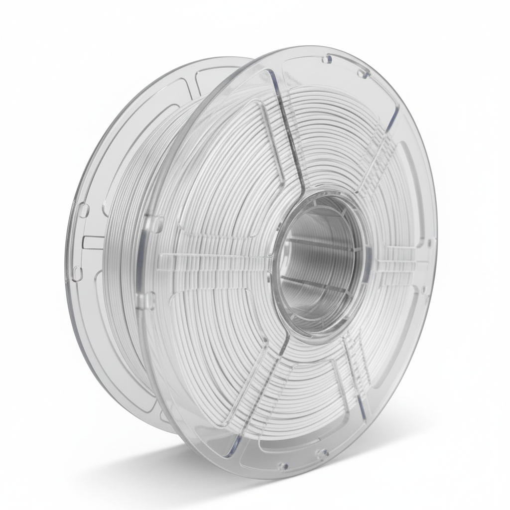 Matte PLA White spool with natural shadow