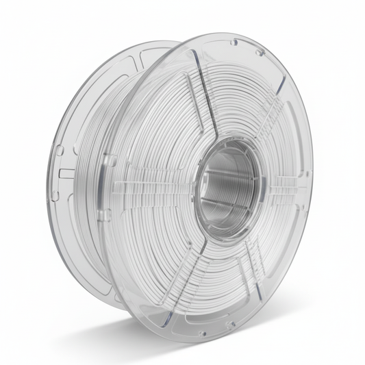 Matte PLA White spool with natural shadow