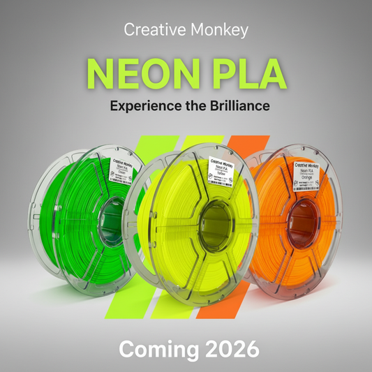 Neon PLA Coming 2026 Banner