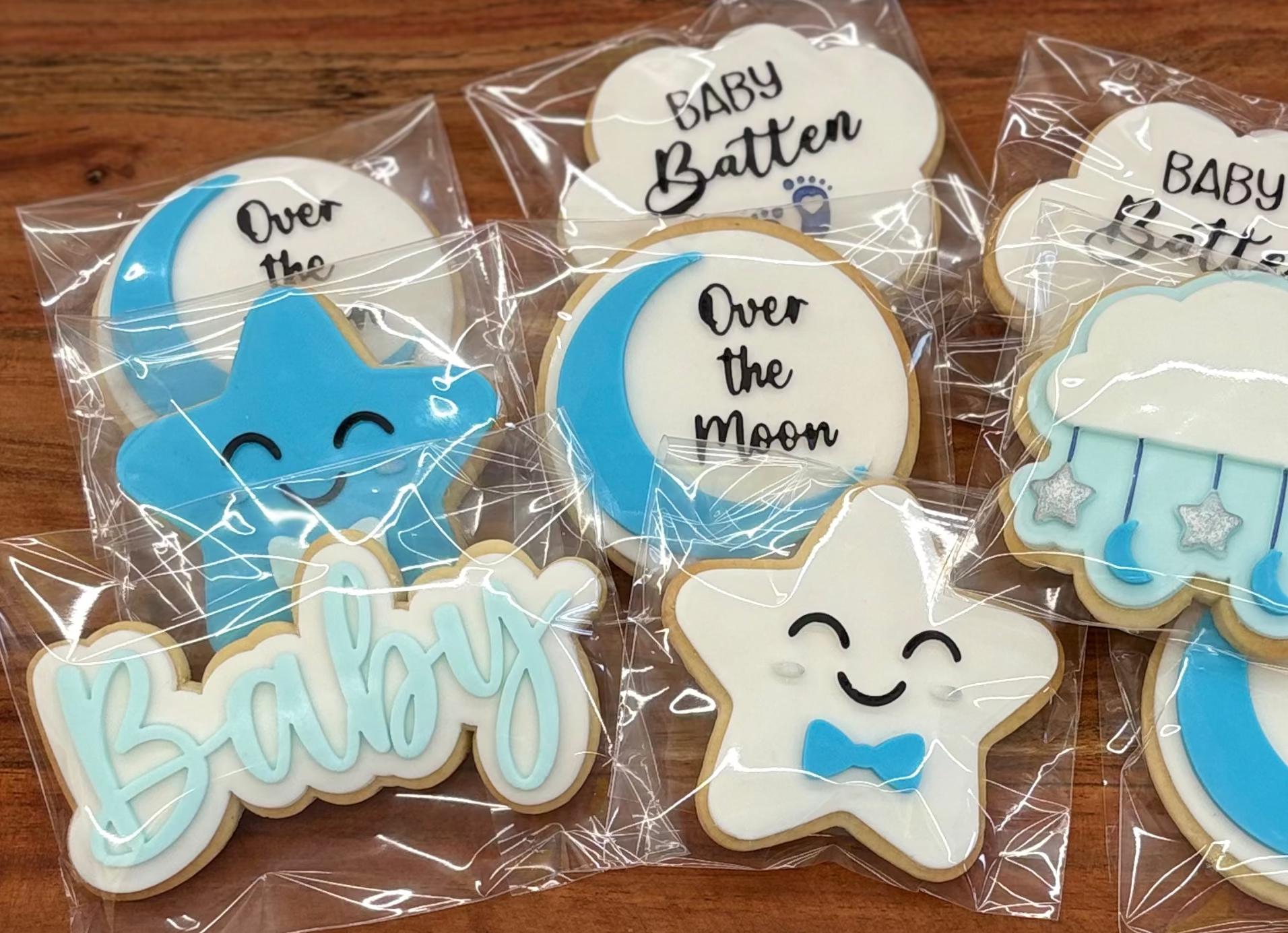 personalised Baby shower cookie stamp and cutter