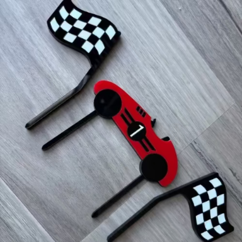 personalised_cake_topper-_racing_car_and_flag