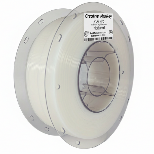 PLA Natural spool with CMPLAPNatural sticker on top front