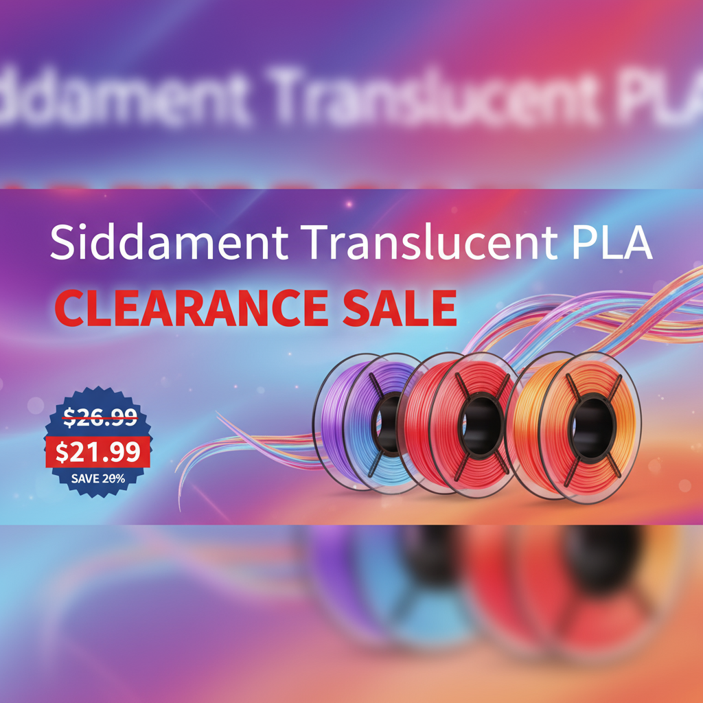 Siddament Translucent PLA Clearance Banner
