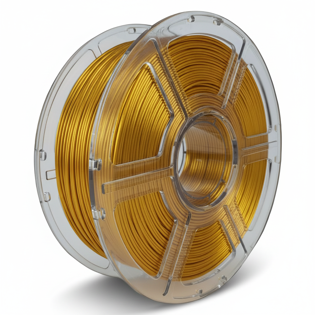 Silk PLA Gold - White BG + Shadow