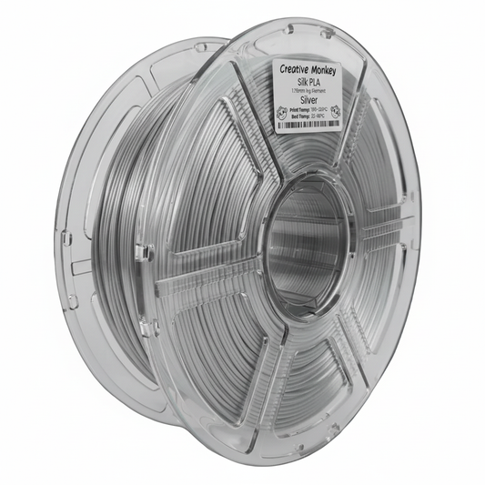 Silk PLA Silver - With Label