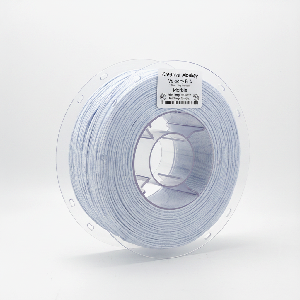 Velocity PLA Marble Spool with Creative Monkey Label