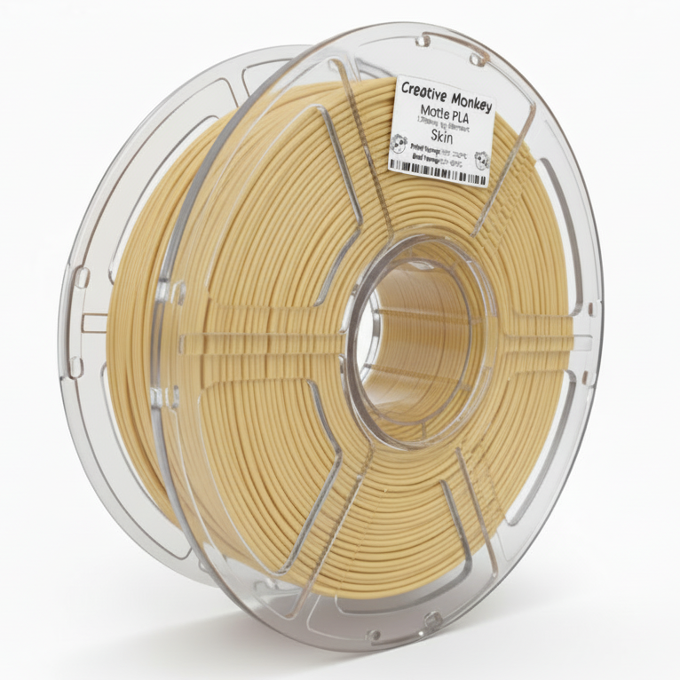 Warm yellow-beige filament spool